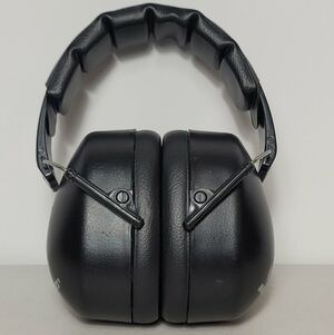 Walker's Low Profile Folding Passive Muff Earmuff 22 dB Noise Reduction, Black